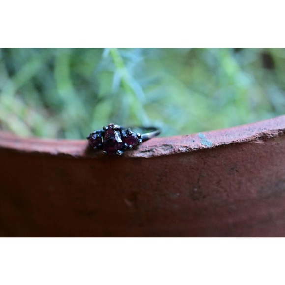 Red Ruby Ring, Size 8 Ruby Gemstone Ring, Solid Sterling Silver, Avello - Picture 2 of 5
